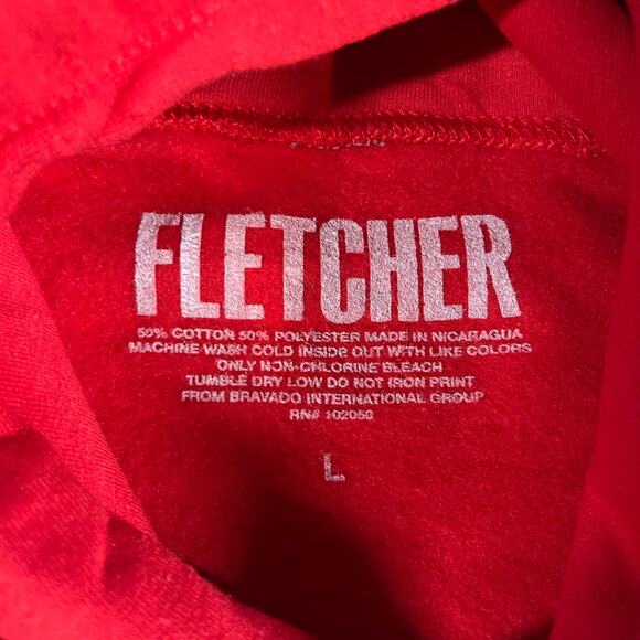Fletcher Antidote 2024 Tour Red Pullover Hoodie Men’s Sz L New - Picture 5 of 6